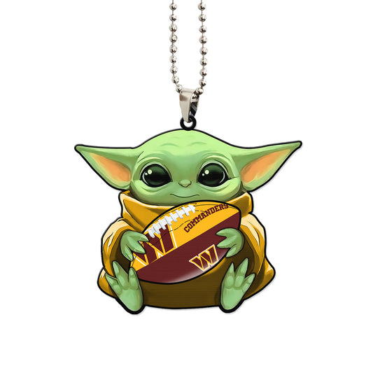 Washington Commanders Ornament Baby Yoda Car Accessories - Gearcarcover - 1