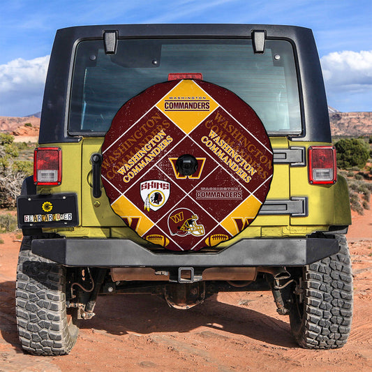 Washington Commanders Spare Tire Covers Camera Hole Sporty Team Collection - Gearcarcover - 2