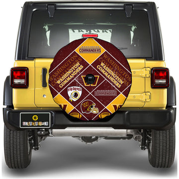 Washington Commanders Spare Tire Covers Camera Hole Sporty Team Collection - Gearcarcover - 1