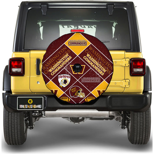 Washington Commanders Spare Tire Covers Camera Hole Sporty Team Collection - Gearcarcover - 1