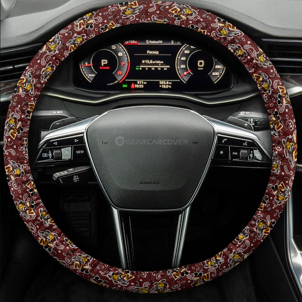 Washington Commanders Steering Wheel Cover Cartoon Theme Collection - Gearcarcover - 3