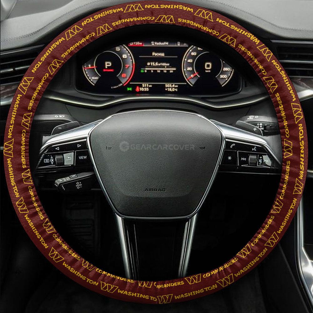Washington Commanders Steering Wheel Cover Sporty Team Collection - Gearcarcover - 3