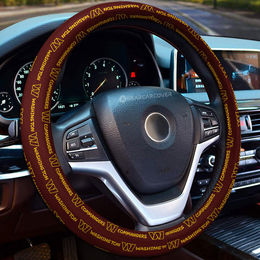 Washington Commanders Steering Wheel Cover Sporty Team Collection - Gearcarcover - 1