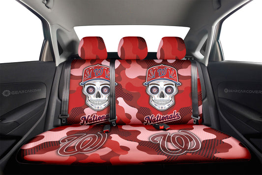 Washington Nationals Car Back Seat Covers Skull Theme Collection - Gearcarcover - 2
