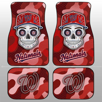 Washington Nationals Car Floor Mats Skull Theme Collection - Gearcarcover - 1