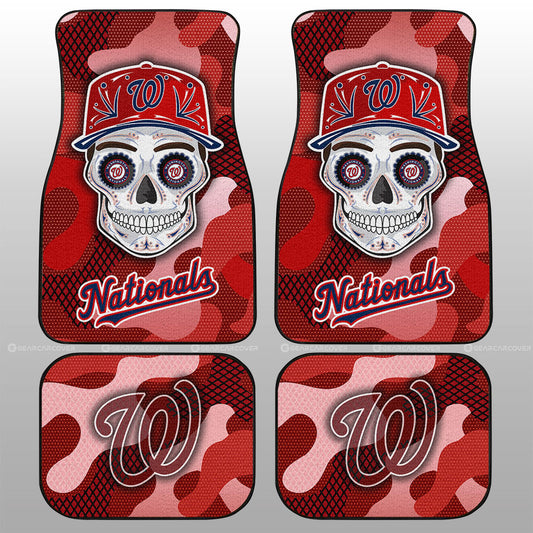 Washington Nationals Car Floor Mats Skull Theme Collection - Gearcarcover - 1