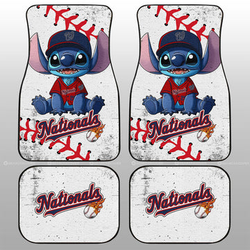 Washington Nationals Car Floor Mats Stitch Theme Collection - Gearcarcover - 1