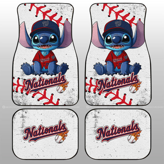 Washington Nationals Car Floor Mats Stitch Theme Collection - Gearcarcover - 1