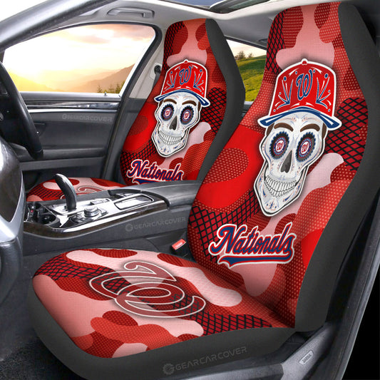 Washington Nationals Car Seat Covers Skull Theme Collection - Gearcarcover - 1
