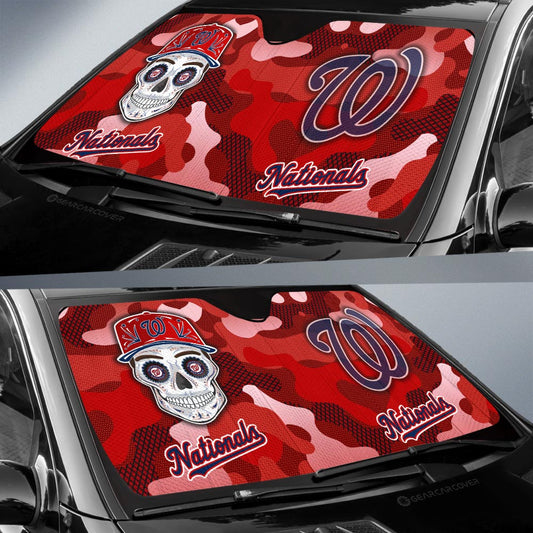 Washington Nationals Car Sunshade Skull Theme Collection - Gearcarcover - 2