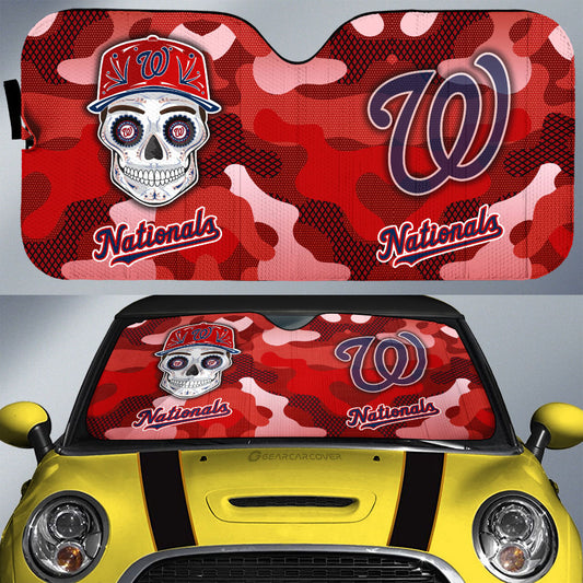 Washington Nationals Car Sunshade Skull Theme Collection - Gearcarcover - 1