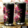 Watercolor Flowers Tumbler Cup Custom Personalized Name Car Interior Accessories - Gearcarcover - 2