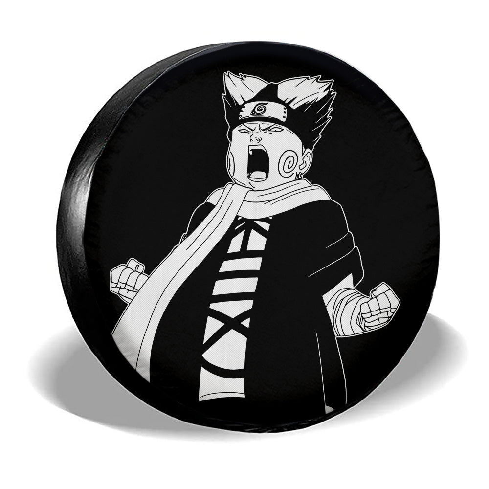 White Chouji Spare Tire Cover Custom Anime - Gearcarcover - 3