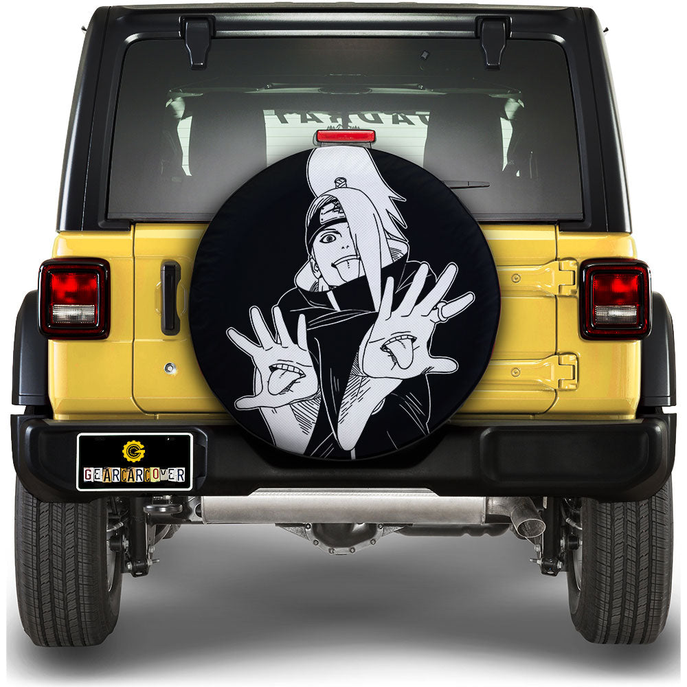 White Deidara Spare Tire Cover Custom Anime - Gearcarcover - 1