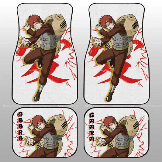 White Gaara Car Floor Mats Custom For Anime Fans - Gearcarcover - 2