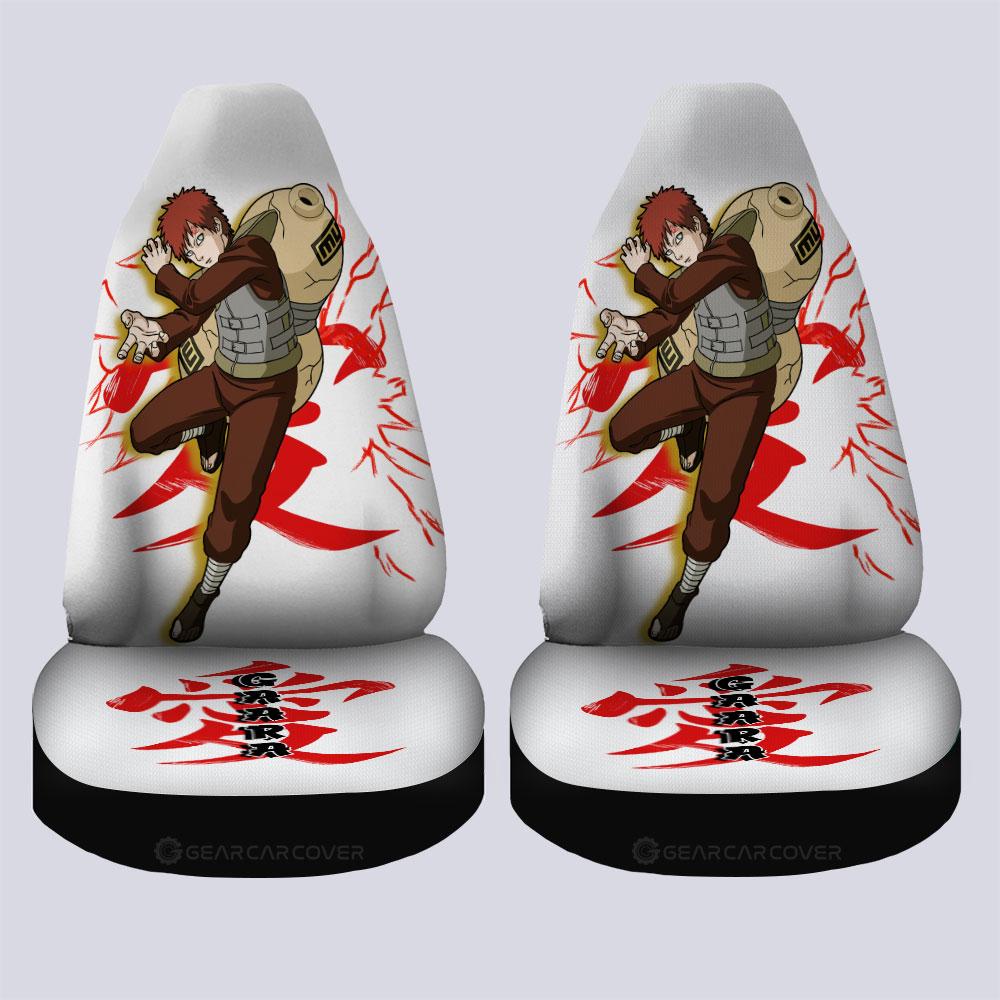 White Gaara Car Seat Covers Custom For Anime Fans - Gearcarcover - 4