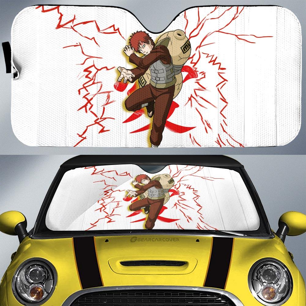 White Gaara Car Sunshade Custom For Fans - Gearcarcover - 1