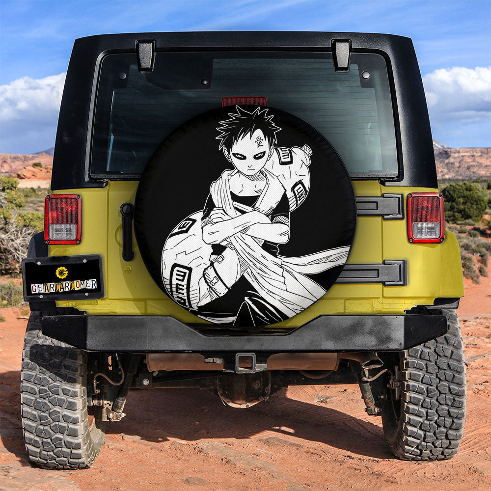 White Gaara Spare Tire Cover Custom Anime - Gearcarcover - 2