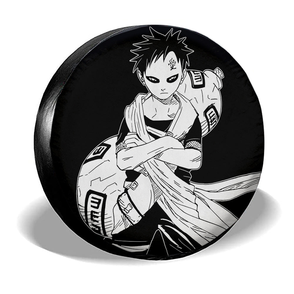 White Gaara Spare Tire Cover Custom Anime - Gearcarcover - 3