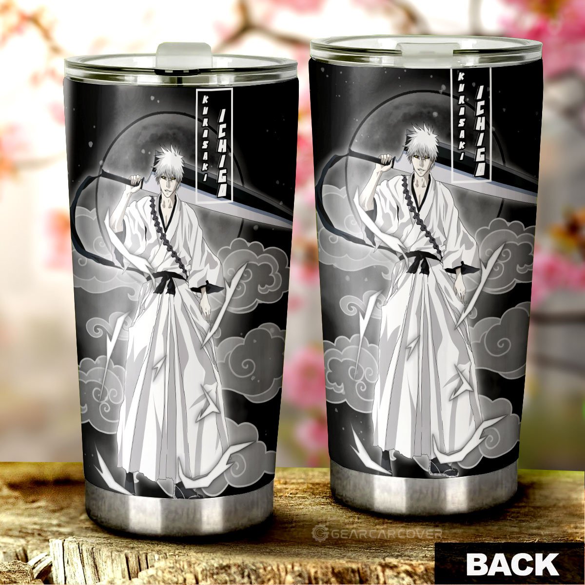 White Ichigo Tumbler Cup Custom Bleach Anime Car Interior Accessories - Gearcarcover - 3