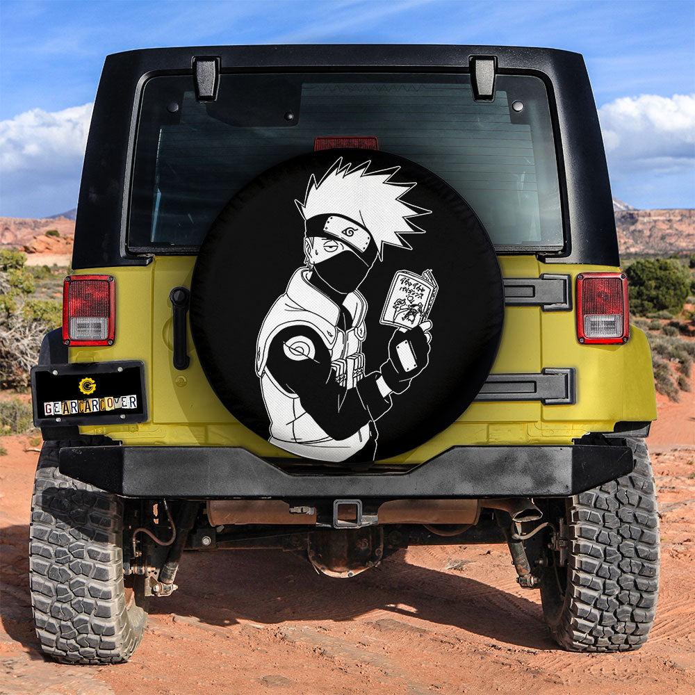 White Kakashi Spare Tire Cover Custom Anime - Gearcarcover - 2