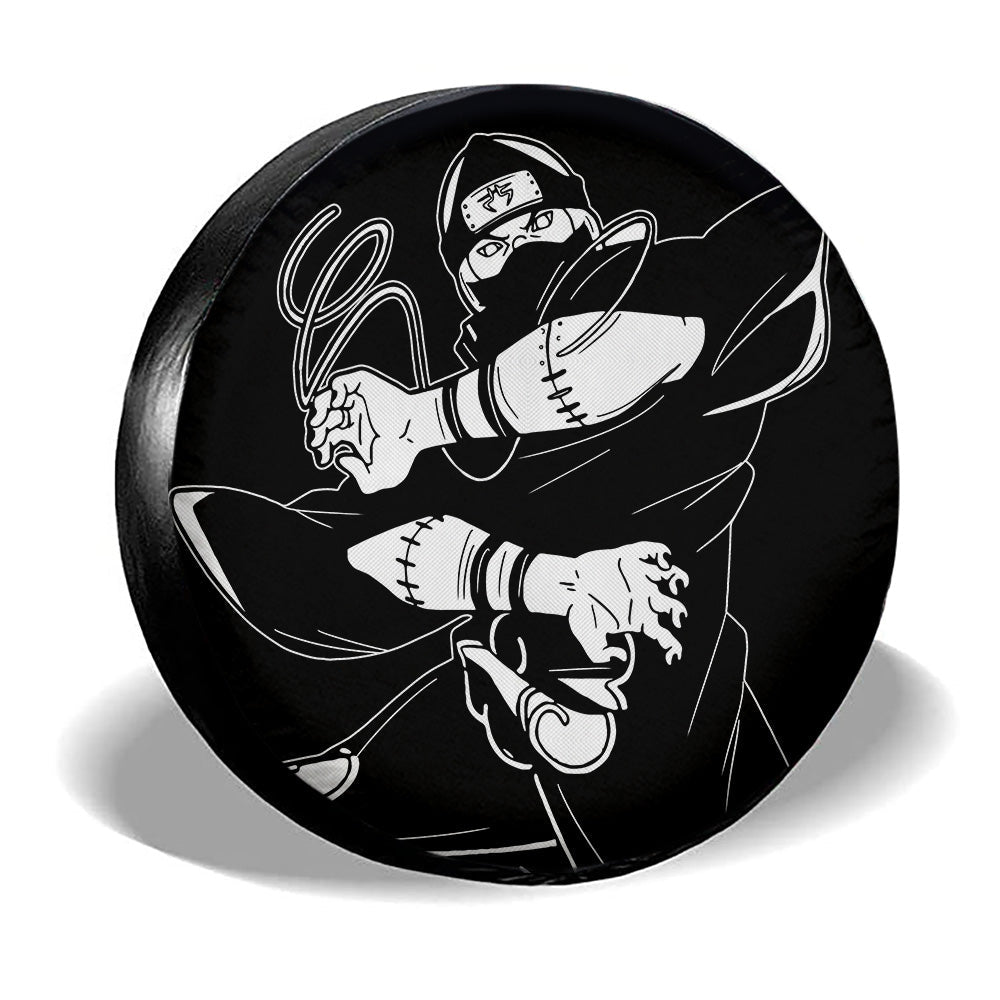 White Kakuzu Spare Tire Cover Custom Anime - Gearcarcover - 3