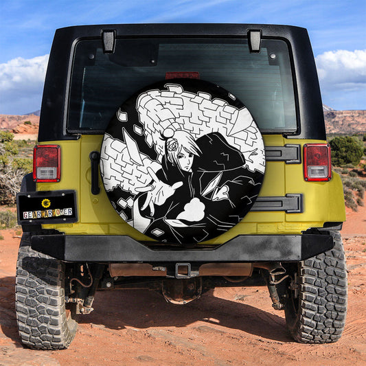 White Konan Spare Tire Cover Custom Anime - Gearcarcover - 2