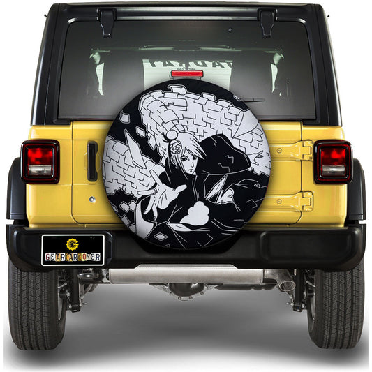 White Konan Spare Tire Cover Custom Anime - Gearcarcover - 1