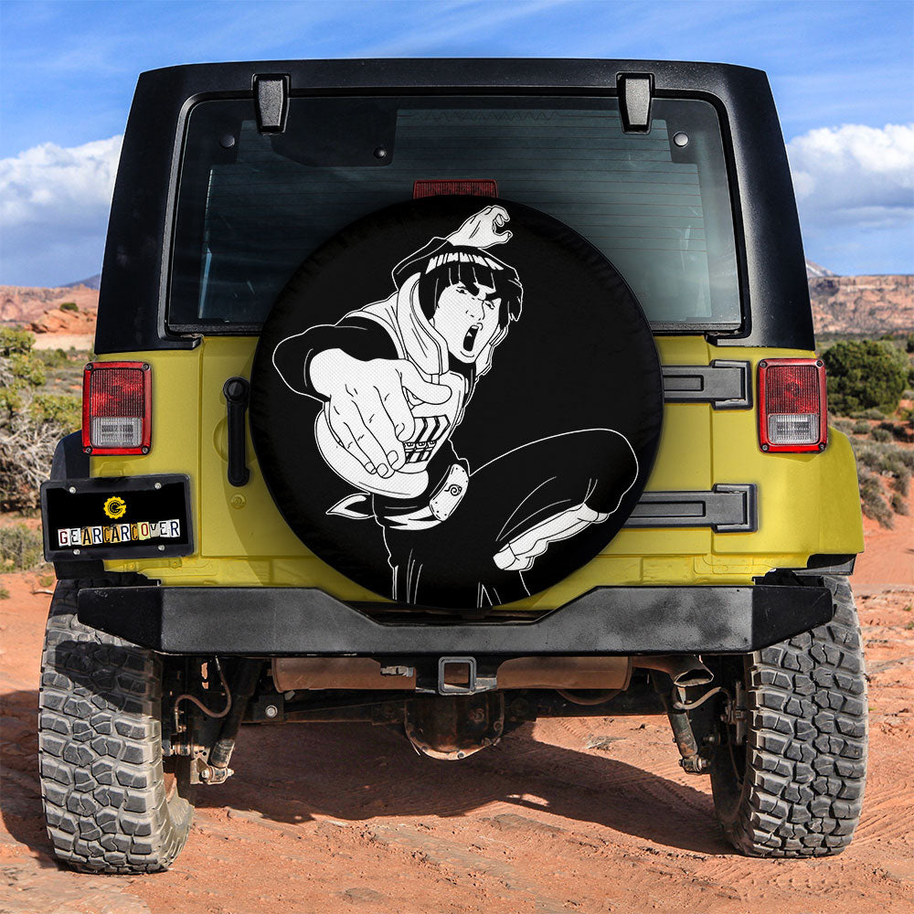 White Might Guy Spare Tire Cover Custom Anime - Gearcarcover - 2