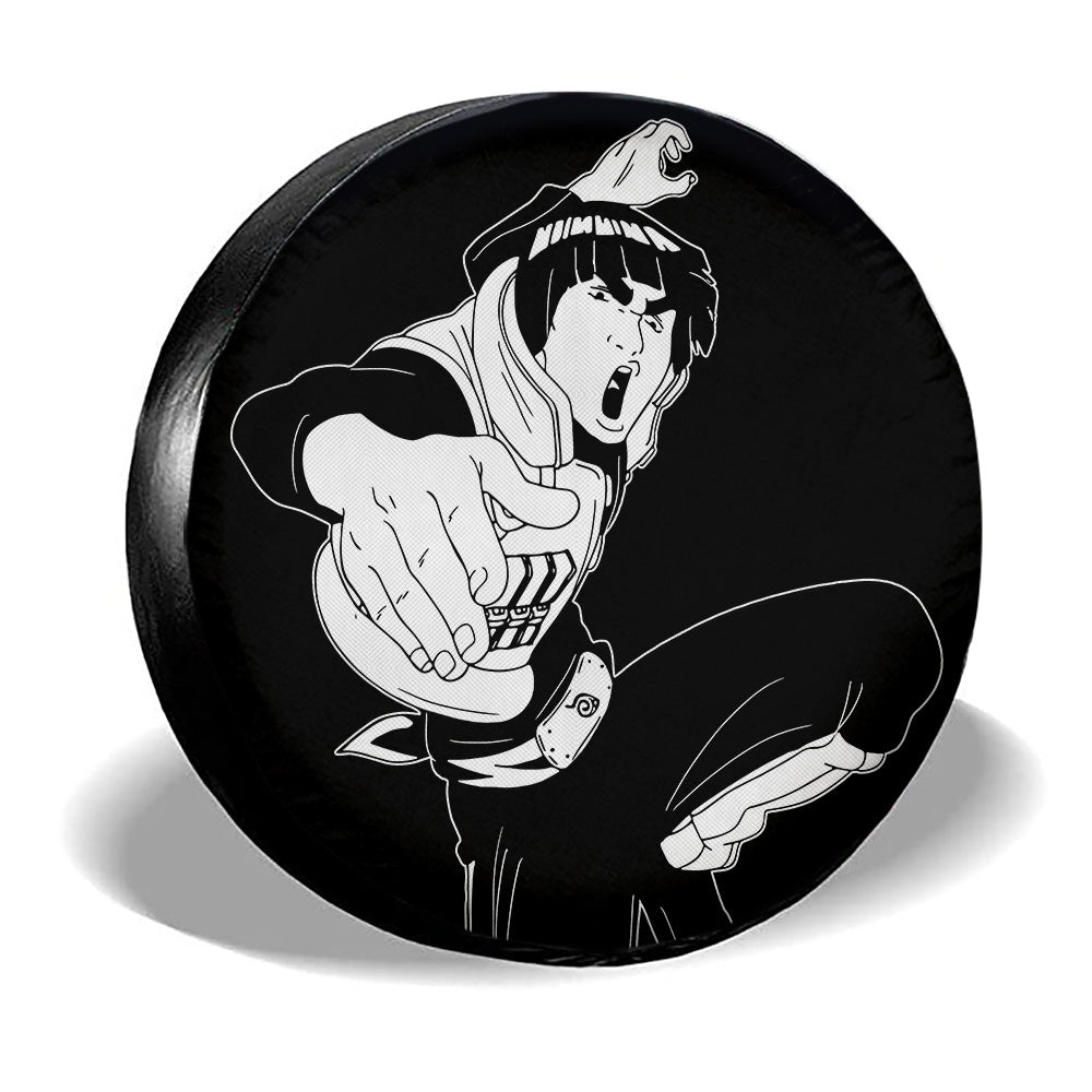 White Might Guy Spare Tire Cover Custom Anime - Gearcarcover - 3