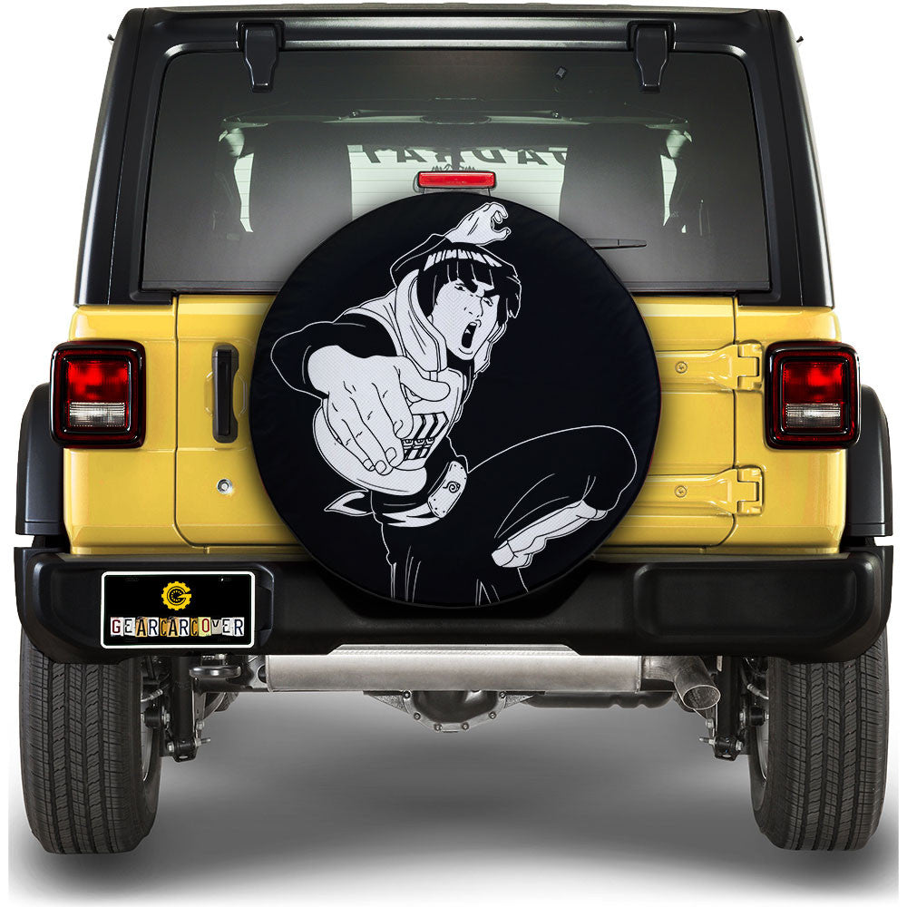 White Might Guy Spare Tire Cover Custom Anime - Gearcarcover - 1