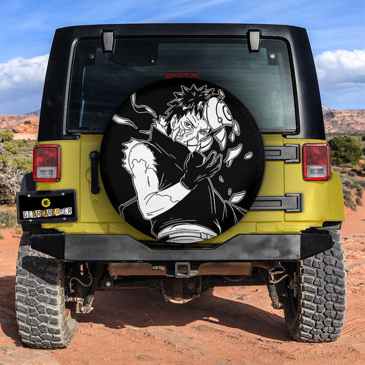 White Obito Spare Tire Cover Custom Anime - Gearcarcover - 2