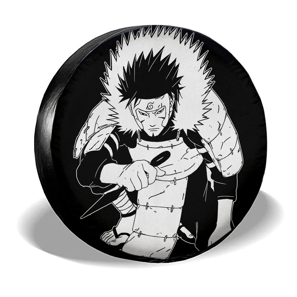 White Tobirama Spare Tire Cover Custom Anime - Gearcarcover - 3