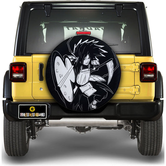 White Uchiha Madara Spare Tire Cover Custom Anime - Gearcarcover - 1