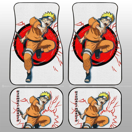 White Young Uzumaki Car Floor Mats Custom For Anime Fans - Gearcarcover - 2