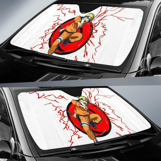 White Young Uzumaki Car Sunshade Custom For Anime Fans - Gearcarcover - 2