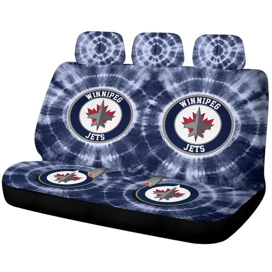 Winnipeg Jets Car Back Seat Covers Custom Tie Dye Car Accessories - Gearcarcover - 1