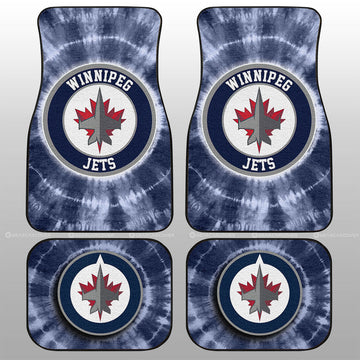 Winnipeg Jets Car Floor Mats Custom Tie Dye Car Accessories - Gearcarcover - 1