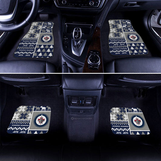 Winnipeg Jets Car Floor Mats Custom Ugly Style Car Accessories - Gearcarcover - 2