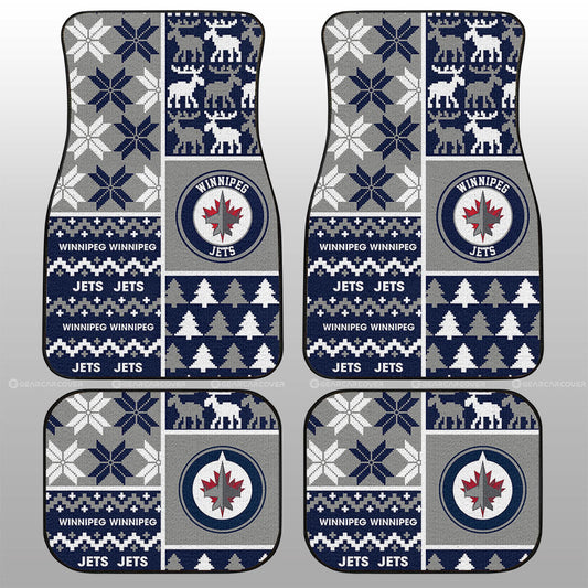 Winnipeg Jets Car Floor Mats Custom Ugly Style Car Accessories - Gearcarcover - 1