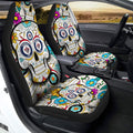 Winnipeg Jets Car Seat Covers Custom Sugar Skull Car Accessories - Gearcarcover - 2
