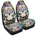Winnipeg Jets Car Seat Covers Custom Sugar Skull Car Accessories - Gearcarcover - 3