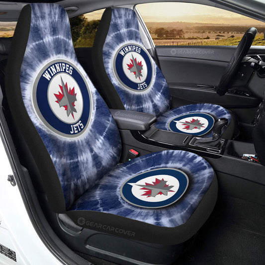 Winnipeg Jets Car Seat Covers Custom Tie Dye Car Accessories - Gearcarcover - 2