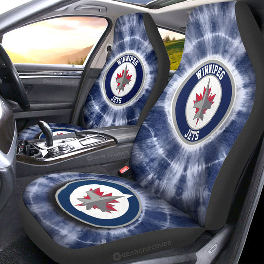 Winnipeg Jets Car Seat Covers Custom Tie Dye Car Accessories - Gearcarcover - 1