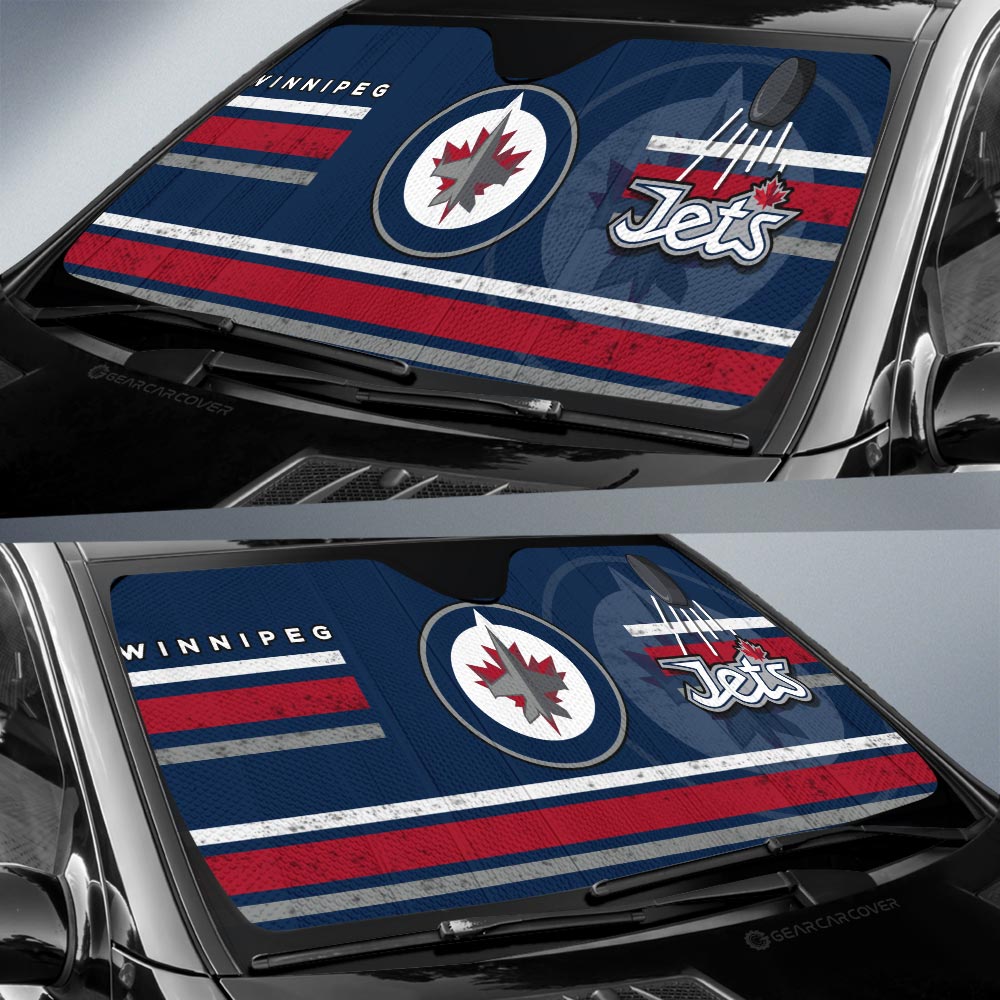 Winnipeg Jets Car Sunshade Custom Car Accessories - Gearcarcover - 2