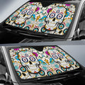 Winnipeg Jets Car Sunshade Custom Sugar Skull Car Accessories - Gearcarcover - 2