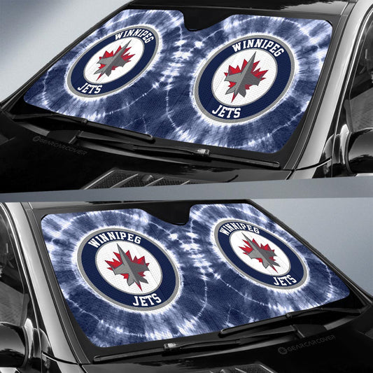 Winnipeg Jets Car Sunshade Custom Tie Dye Car Accessories - Gearcarcover - 2