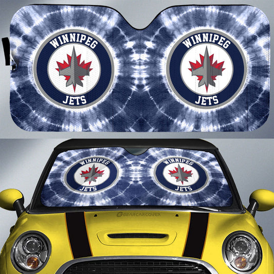 Winnipeg Jets Car Sunshade Custom Tie Dye Car Accessories - Gearcarcover - 1