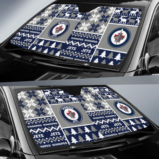 Winnipeg Jets Car Sunshade Custom Ugly Style Car Accessories - Gearcarcover - 2