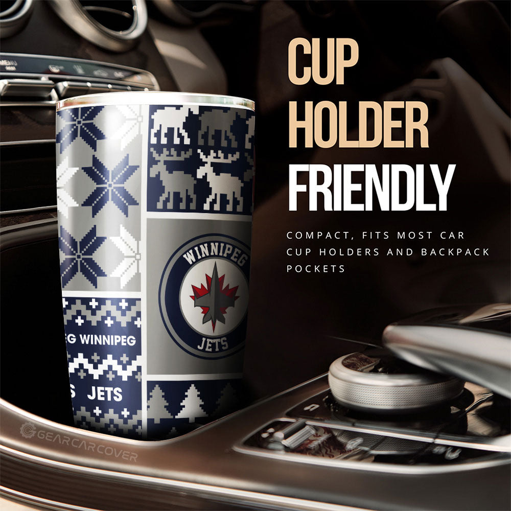 Winnipeg Jets Tumbler Cup Custom Ugly Style Car Accessories - Gearcarcover - 3